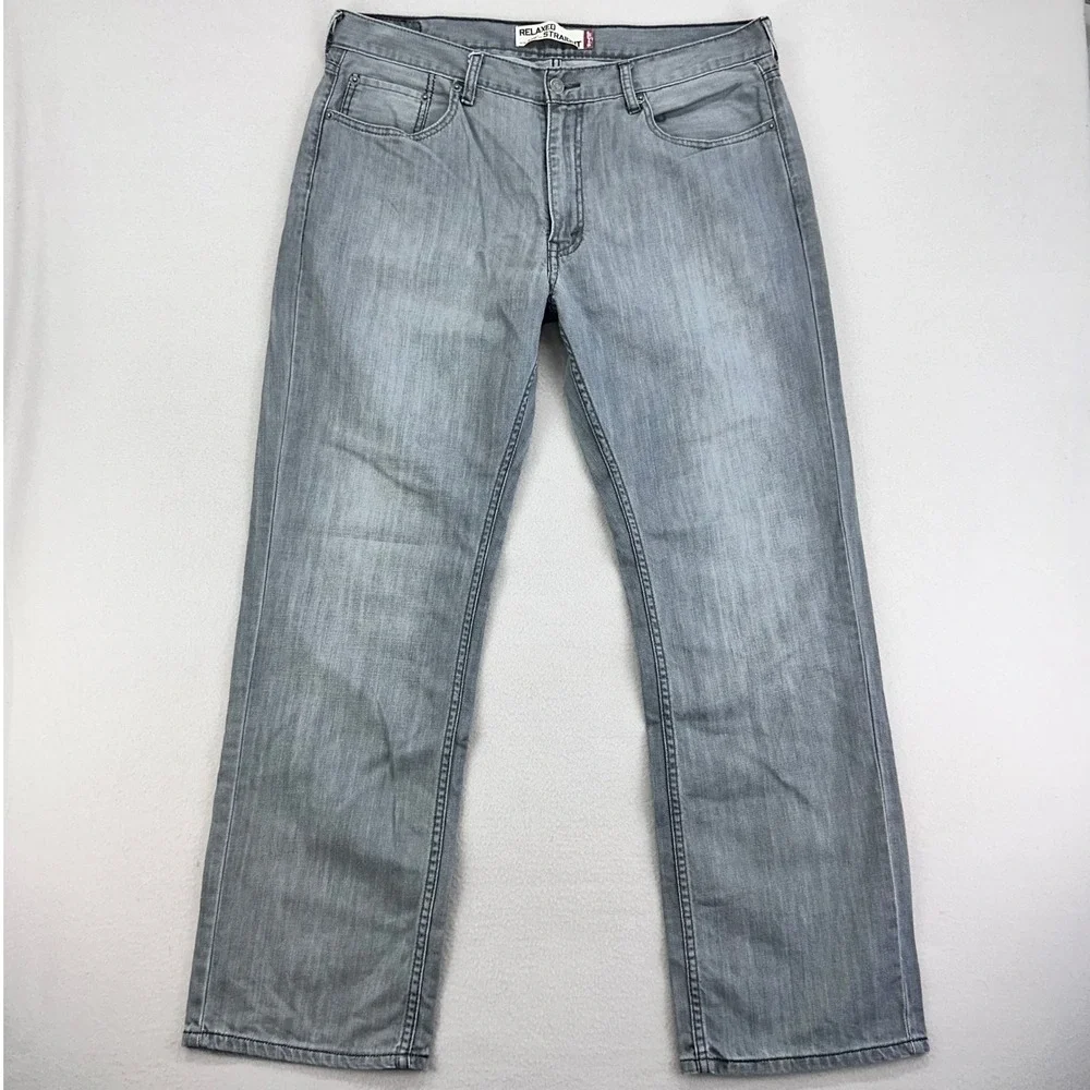 VTG Levi's Jeans 559 Men's 36x32 Grey Denim Relaxed‎ Y2K Loose Skater 00s Work